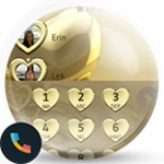 Logo of Theme Dialer Metal Gold Heart android Application 